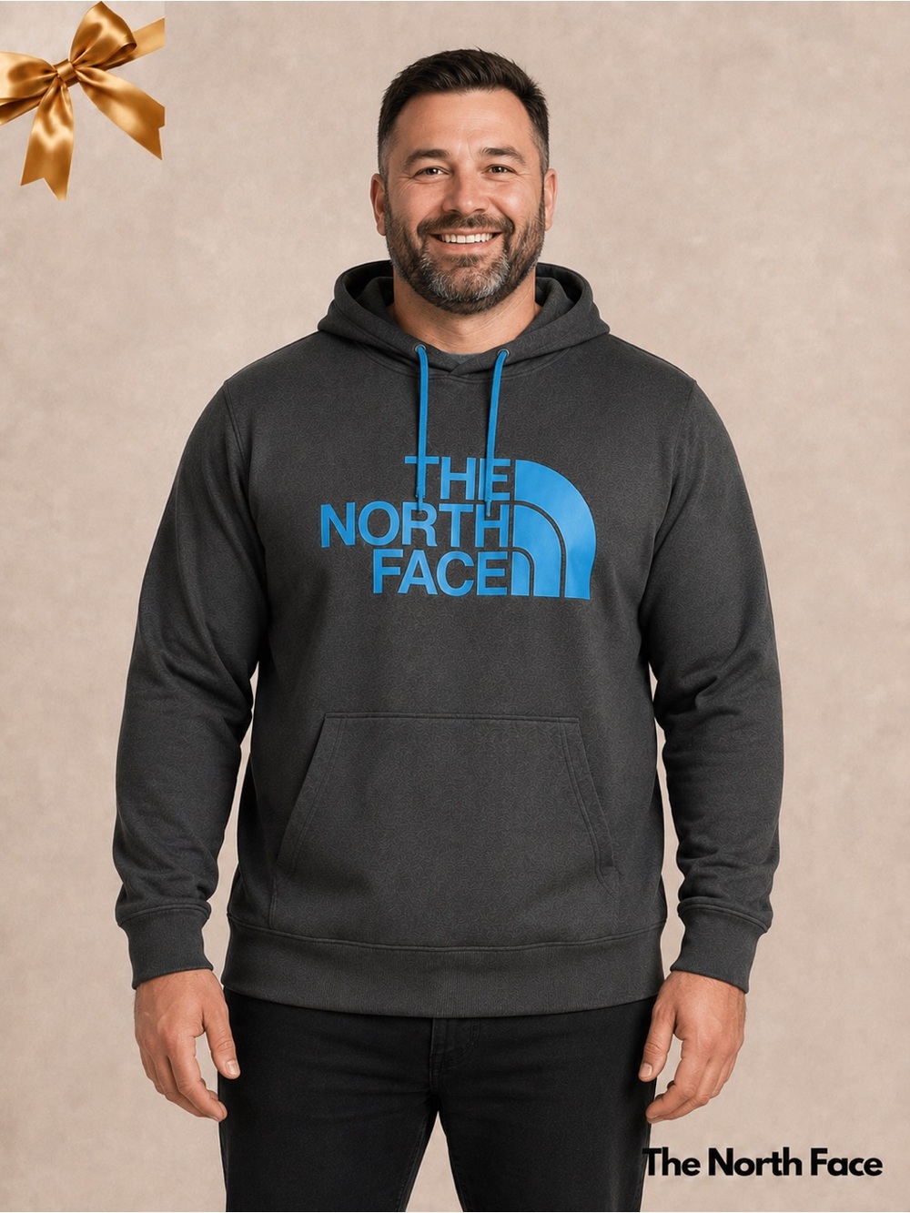 The North Face Fuzzy Lined Hoodie Large Gray/Turquoise